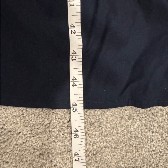 J. Crew Factory Rosina Poplin Navy Button Front Fit & Flare Wrap Midi Dress sz 6 - Picture 8 of 9